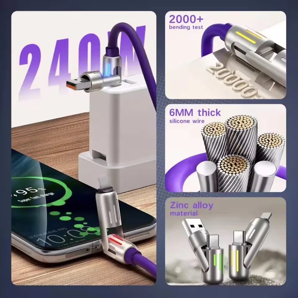 📲⚡4 in 1 Fast Charging Cable