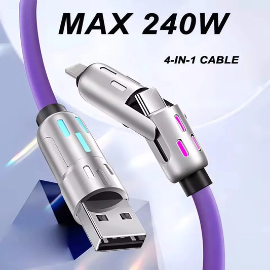 📲⚡4 in 1 Fast Charging Cable